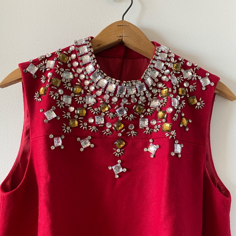 NEW! Red Embellished Mini Flare Red Dress from STYLEWE with Tags.
